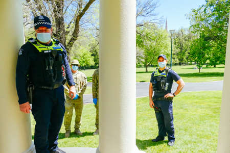 Melbourne Police Patrol During the Coronavirus Pandemic