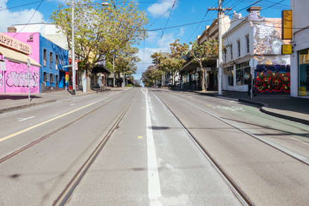Melbournes Johnston St is Quiet during the Coronavirus Pandemic