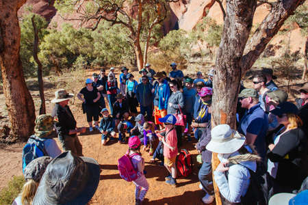 Closeup of Uluru in Northern Territory Australiaのeditorial素材