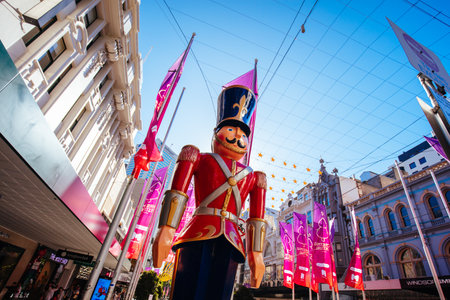 Bourke St Mall at Christmas in Australia