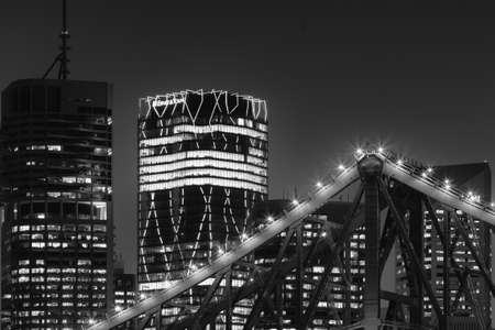 Brisbane Skyline At Duskのeditorial素材