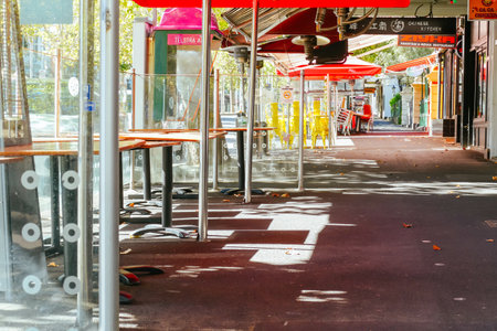 Lygon St in Lockdown During Coronavirus Pandemicのeditorial素材