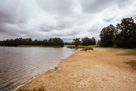 Lilydale Lake and Playground in Australiaの写真素材