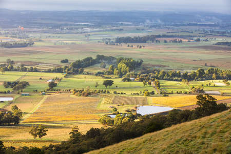 View over Yarra Glen in Australiaの写真素材