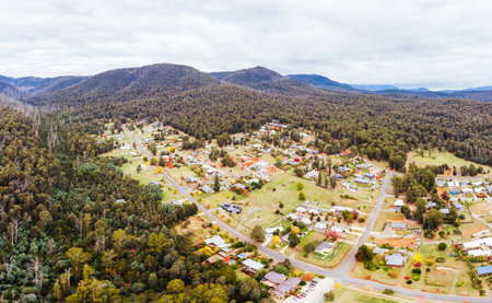 View Over Marysville in Australiaの写真素材