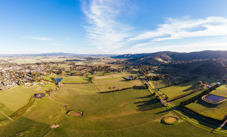 View Over Yarra Glen in Australiaの写真素材