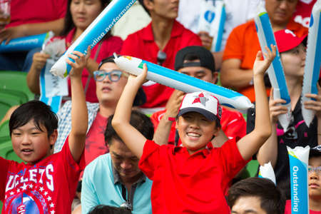 Korea Republic Vs Uzbekistan in the Asian Cup 2015のeditorial素材