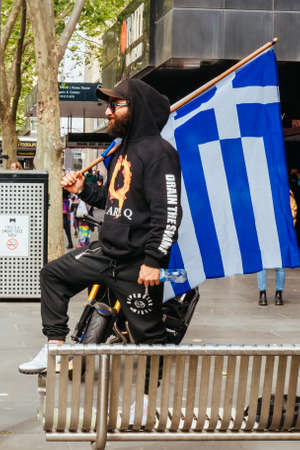 Australians Protest As Part Of "World Wide Rally For Freedom" Against Mandatory COVID-19 Vaccinesのeditorial素材