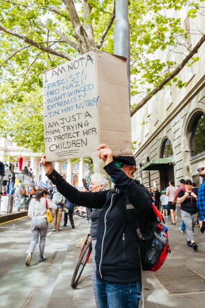 Australians Protest As Part Of "World Wide Rally For Freedom" Against Mandatory COVID-19 Vaccinesのeditorial素材