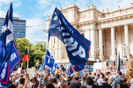 Australians Protest As Part Of World Wide Rally For Freedom Against Mandatory COVID-19 Vaccines