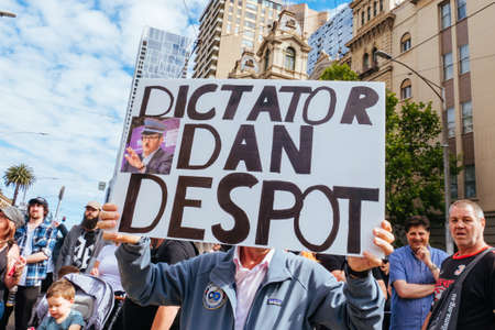 Australians Protest As Part Of "World Wide Rally For Freedom" Against Mandatory COVID-19 Vaccinesのeditorial素材