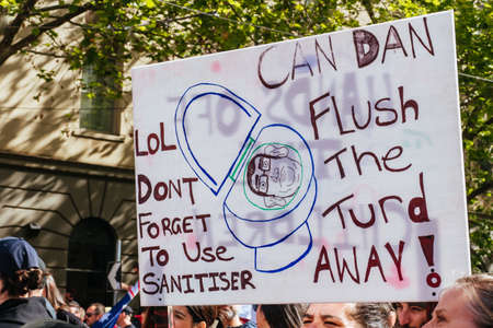 Australians Protest As Part Of "World Wide Rally For Freedom" Against Mandatory COVID-19 Vaccinesのeditorial素材