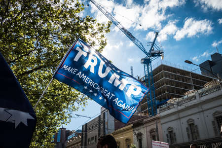 Australians Protest As Part Of "World Wide Rally For Freedom" Against Mandatory COVID-19 Vaccinesのeditorial素材