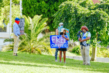 Refugees Locked In Hotel in Melbourne Australiaのeditorial素材