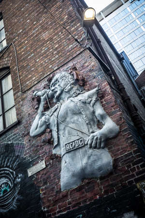 AC/DC Lane Detail in Melbourne Australiaのeditorial素材