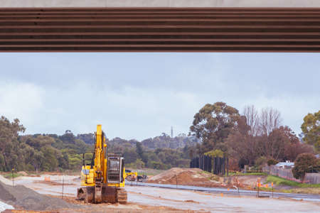 Peninsula Link Under Construction in Melbourne Australiaのeditorial素材