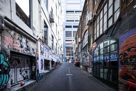AC/DC Lane Detail in Melbourne Australiaのeditorial素材