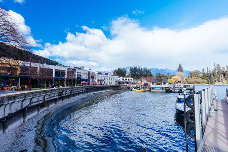 Queenstown Town Centre in New Zealandのeditorial素材