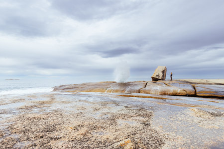 Bicheno Blowhole in Tasmania Australia