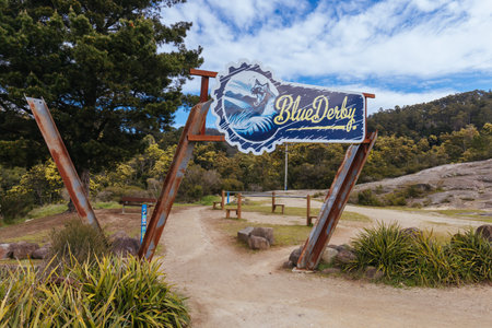 Blue Derby Bike Network Tasmania Australiaのeditorial素材