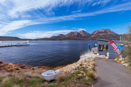 Coles Bay Foreshore In Freycinet Tasmania Australiaの写真素材