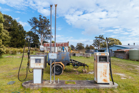 Herrick Gas Pump in Tasmania Australiaのeditorial素材