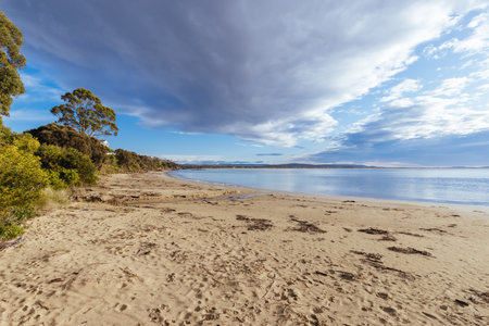 Jubilee Beach in Swansea Tasmania Australiaの写真素材