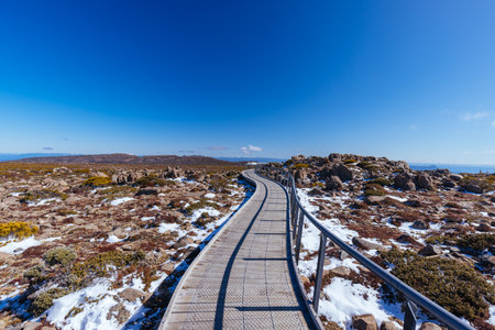 South West View on Mt Wellington in Tasmania Australiaの写真素材