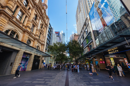 Pitt St Mall in Sydney Australiaのeditorial素材