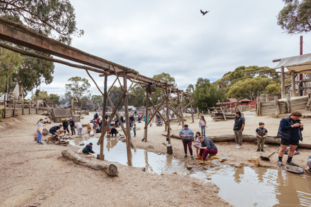 Sovereign Hill Establishment in Ballarat Australiaのeditorial素材