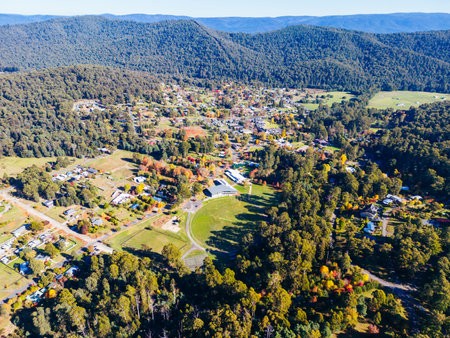 View Over Marysville in Australiaの写真素材