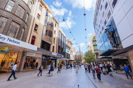 Rundle St Mall in Adelaide Australiaのeditorial素材