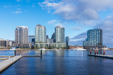 Melbourne Skyline from Docklandsのeditorial素材