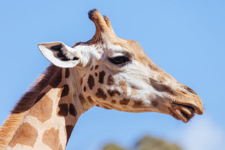Giraffes in a Zoo in Australiaの写真素材