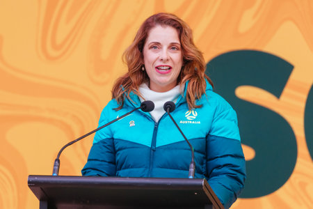 Australian Commbank Matildas World Cup Squad Public Presentationのeditorial素材