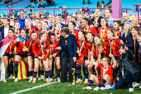 Spain vs England: Final - FIFA Womens World Cup Australia & New Zealand 2023のeditorial素材