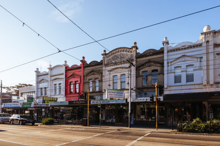 Glen Huntly Rd in Elsternwick in Melbourne Australiaのeditorial素材