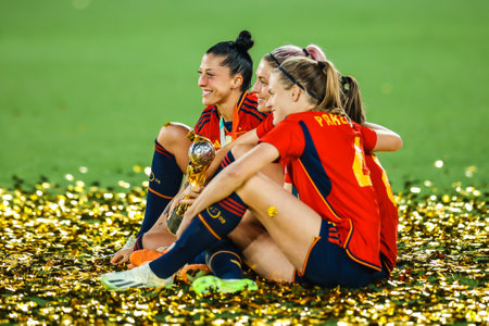 Spain vs England: Final - FIFA Womens World Cup Australia & New Zealand 2023のeditorial素材
