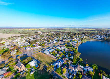 Nagambie Town Views in Australiaの写真素材
