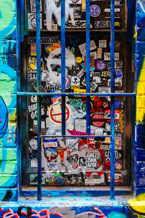 Hosier Lane Detail in Melbourne Australiaのeditorial素材