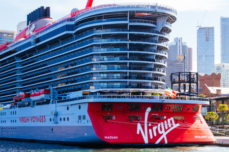 Virgin Voyages Resilient Lady Maiden Voyage to Sydneyのeditorial素材