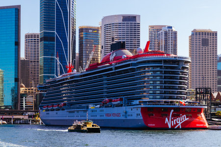 Virgin Voyages Resilient Lady Maiden Voyage to Sydneyのeditorial素材