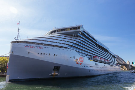 Virgin Voyages Resilient Lady Maiden Voyage to Sydneyのeditorial素材