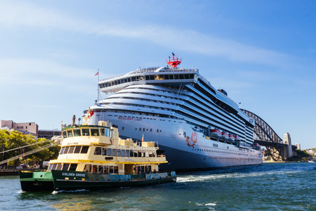 Virgin Voyages Resilient Lady Maiden Voyage to Sydneyのeditorial素材