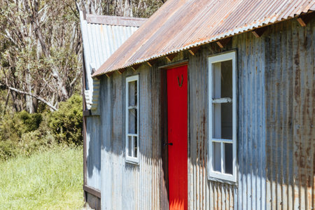 Horse Camp Hut in Kosciuszko National Park in Australiaの写真素材
