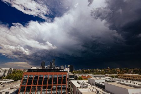 Melbourne Summer Storms in Australiaの写真素材