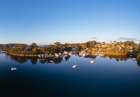 Aerial View of Narooma in Australiaの写真素材