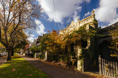 Swanston St in Parkville Australiaの写真素材