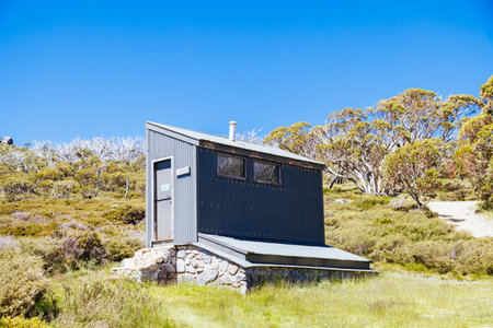 Schlink Hut in Kosciuszko National Park in Australiaの写真素材