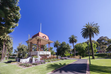 Johnstone Park in Geelong CBD Australiaの写真素材